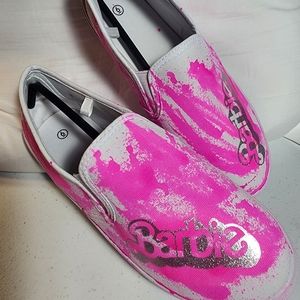Barbie Inspired Canvas Slip On Shoes Women's Size 6